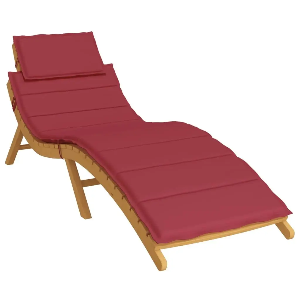 Sun Lounger Cushion Wine Red 186x58x3cm Oxford Fabric 314167