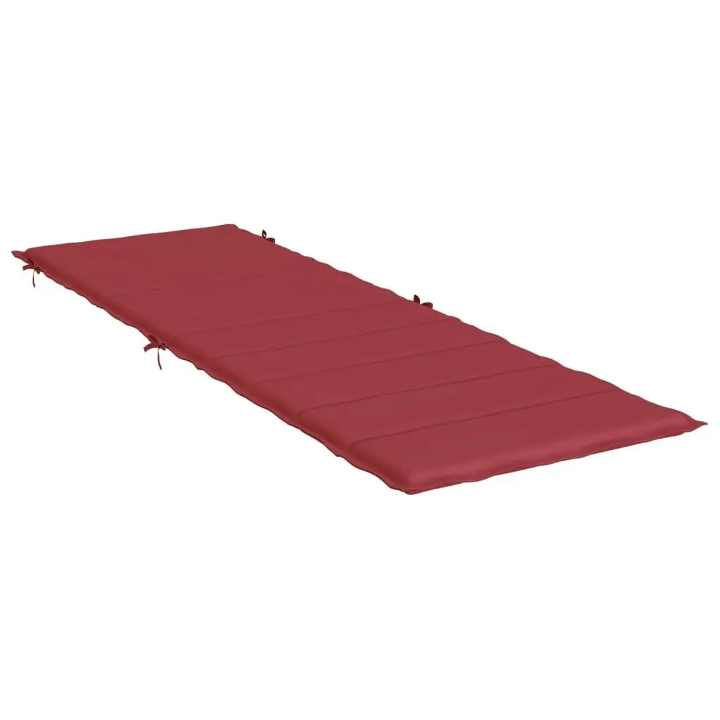 Sun Lounger Cushion Wine Red 186x58x3cm Oxford Fabric 314167