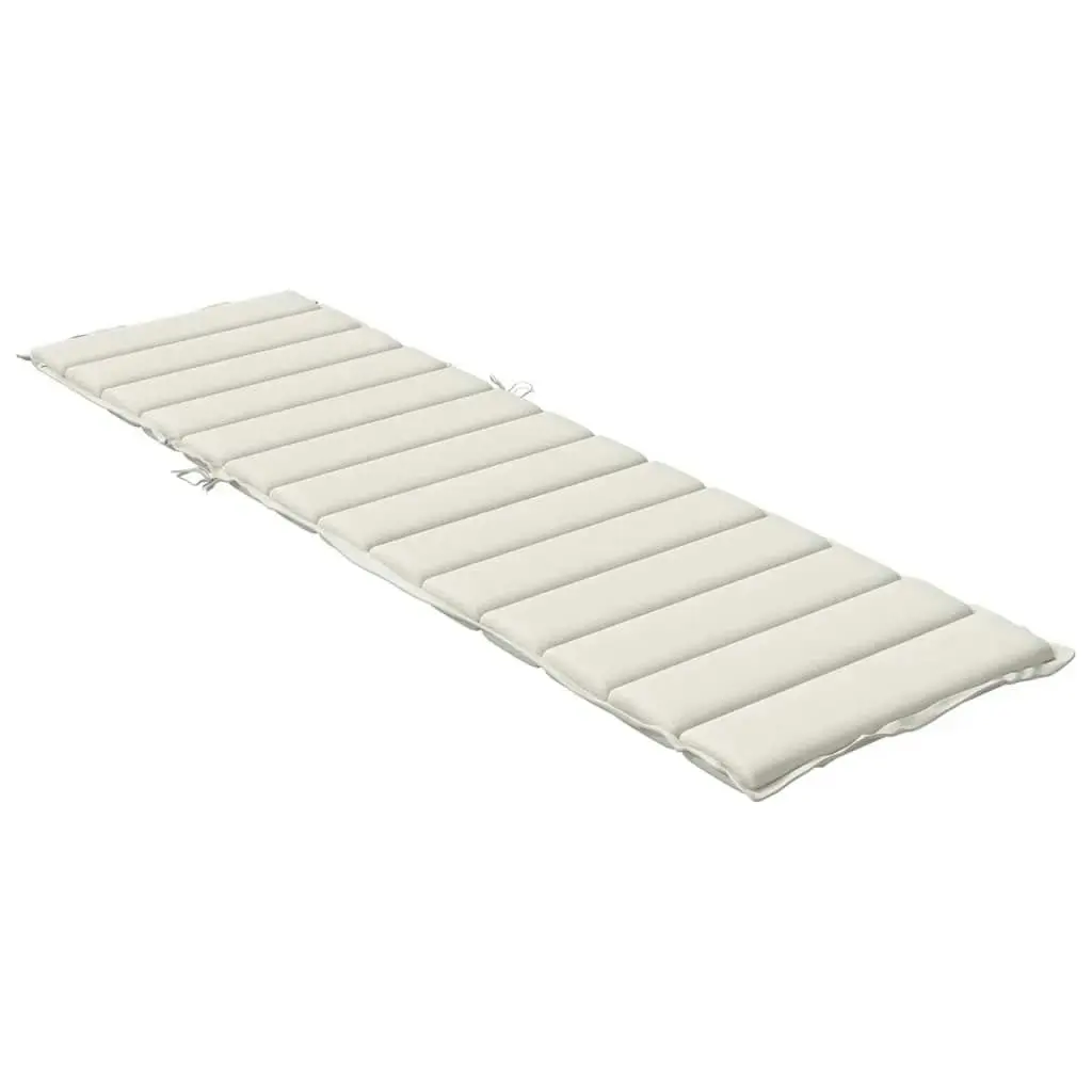 Sun Lounger Cushion Melange Cream 200x70x4 cm Fabric 4002522