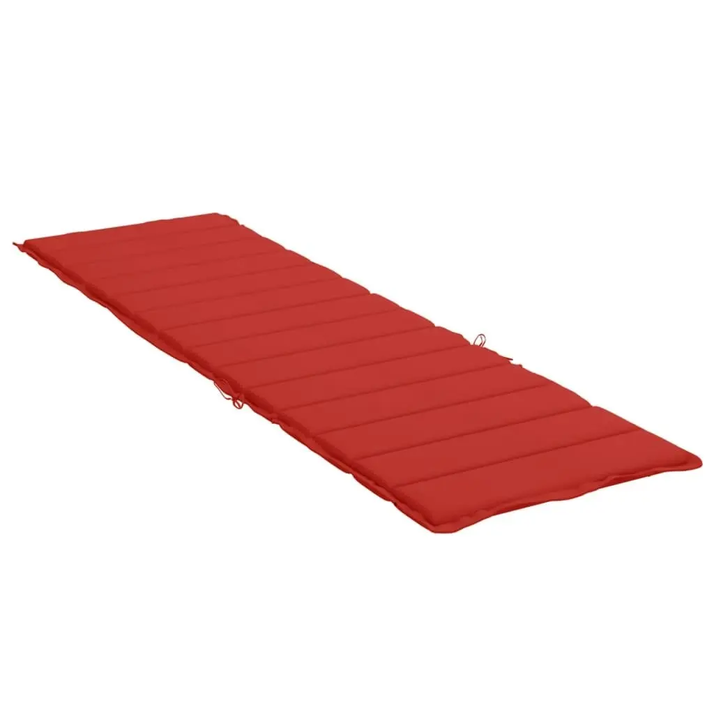 Sun Lounger Cushion Red 200x70x3cm Oxford Fabric 314224