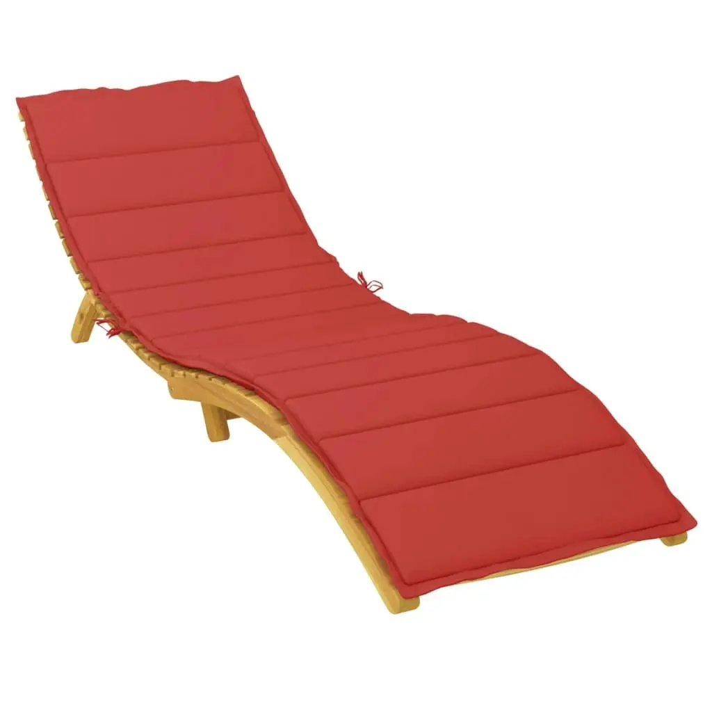 Sun Lounger Cushion Red 200x70x3cm Oxford Fabric 314224