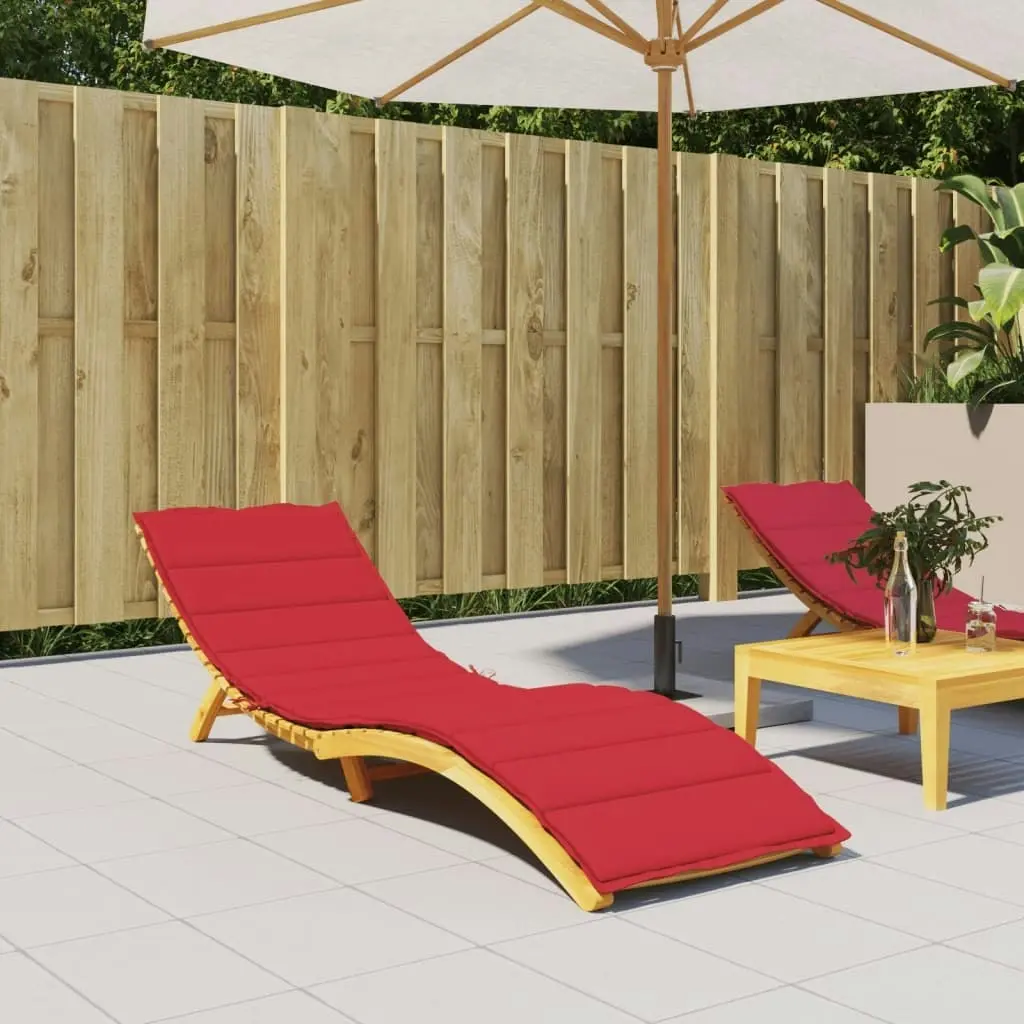 Sun Lounger Cushion Red 200x60x3cm Oxford Fabric 314209