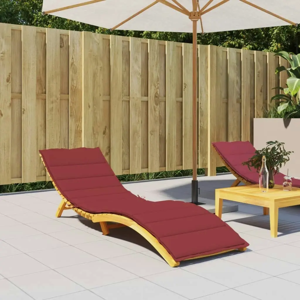 Sun Lounger Cushion Wine Red 200x70x3cm Oxford Fabric 314227