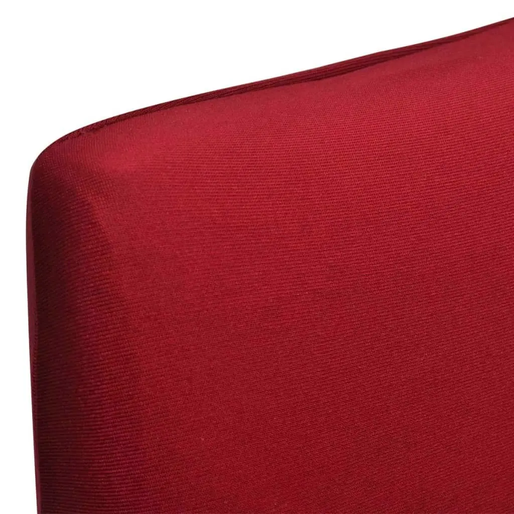 Straight Stretchable Chair Cover 4 pcs Bordeaux 131420