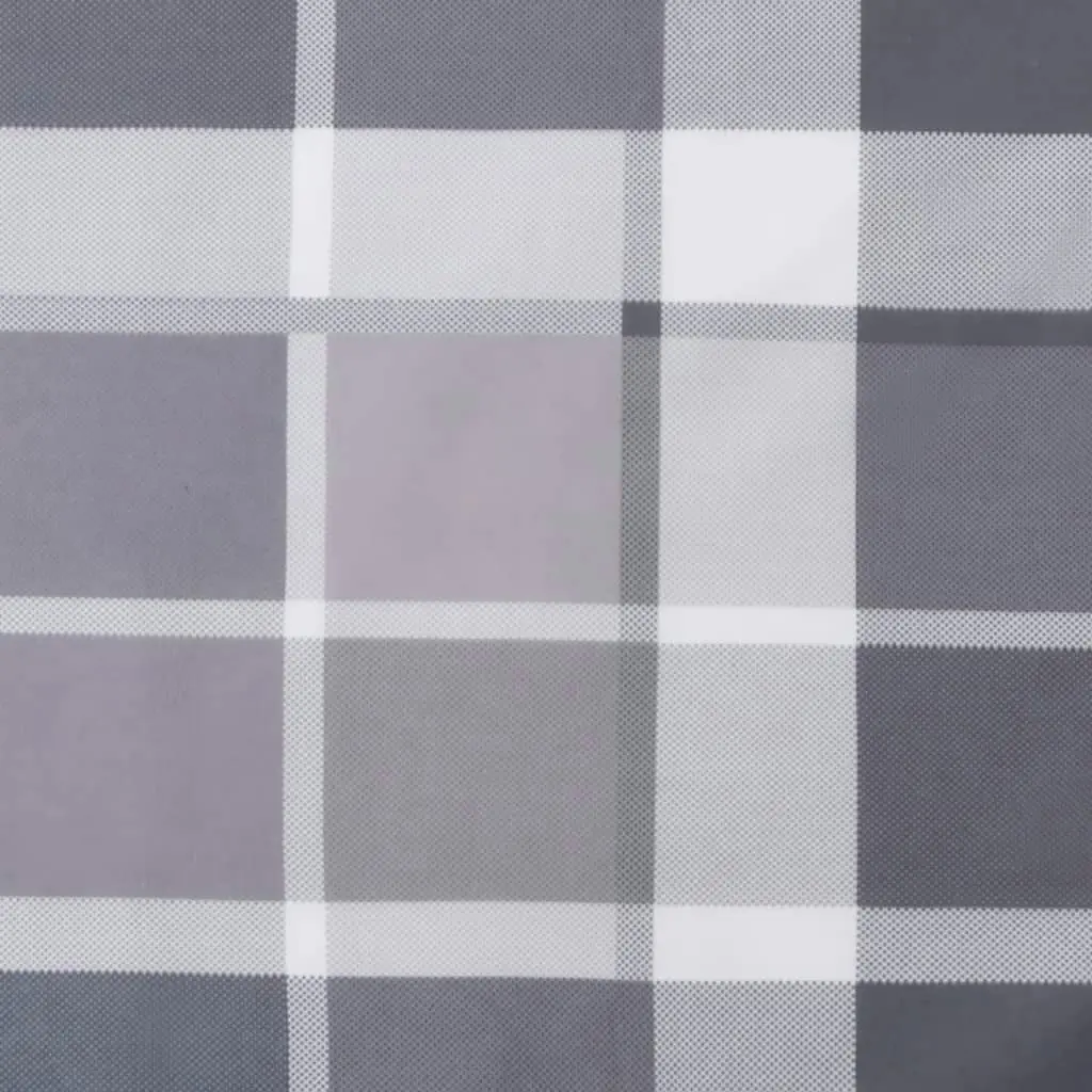 Sun Lounger Cushion Grey Check Pattern 200x50x3cm Oxford Fabric 314202