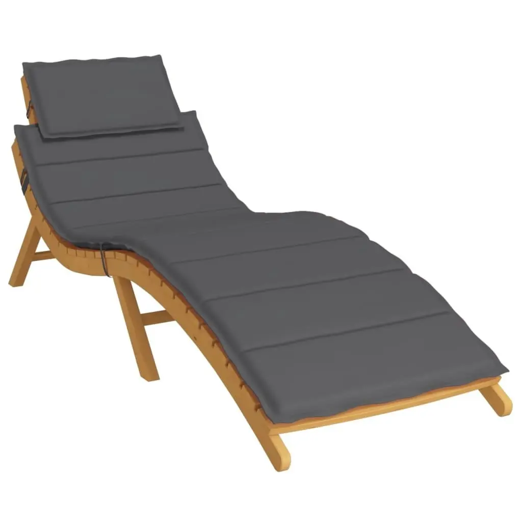 Sun Lounger Cushion Anthracite 186x58x3cm Oxford Fabric 314158