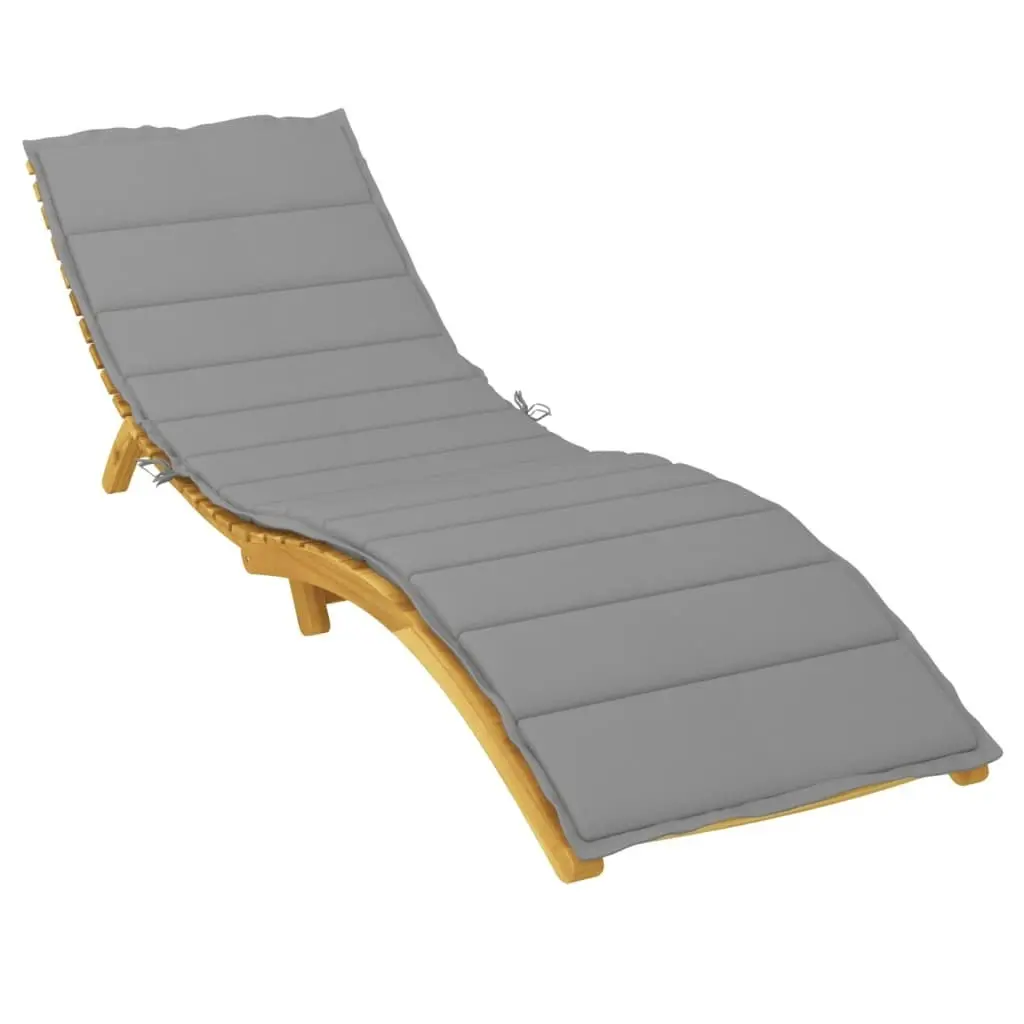 Sun Lounger Cushion Grey 200x50x3cm Oxford Fabric 314189