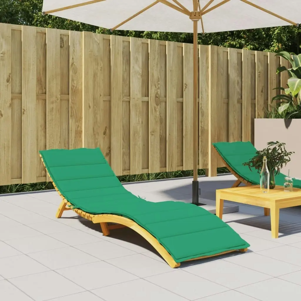 Sun Lounger Cushion Green 200x60x3cm Oxford Fabric 314208