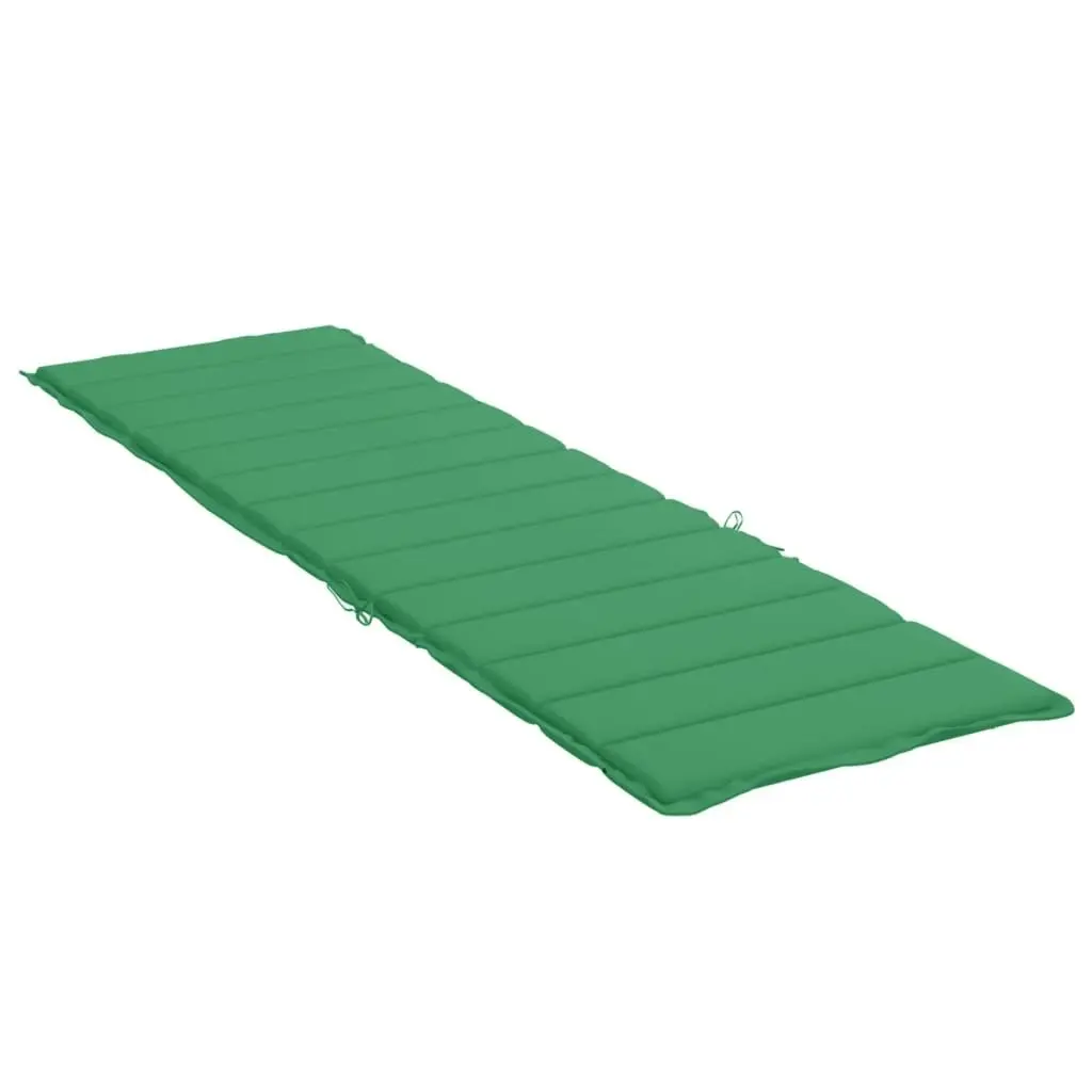 Sun Lounger Cushion Green 200x60x3cm Oxford Fabric 314208