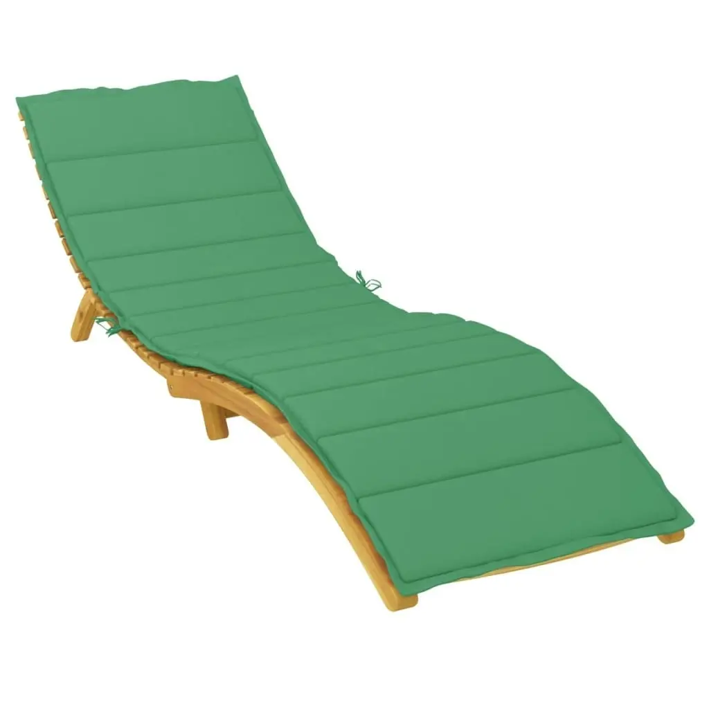 Sun Lounger Cushion Green 200x60x3cm Oxford Fabric 314208