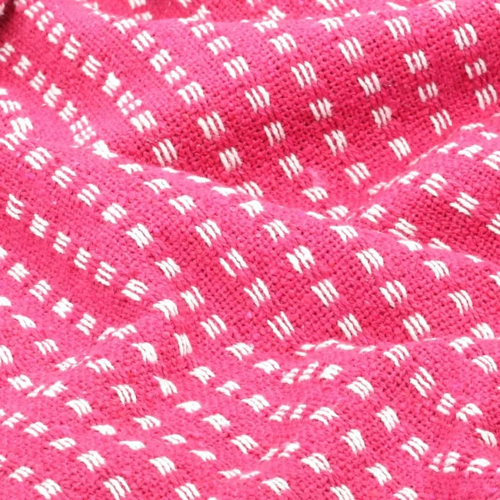 Throw Cotton Squares 125x150 cm Pink 245333