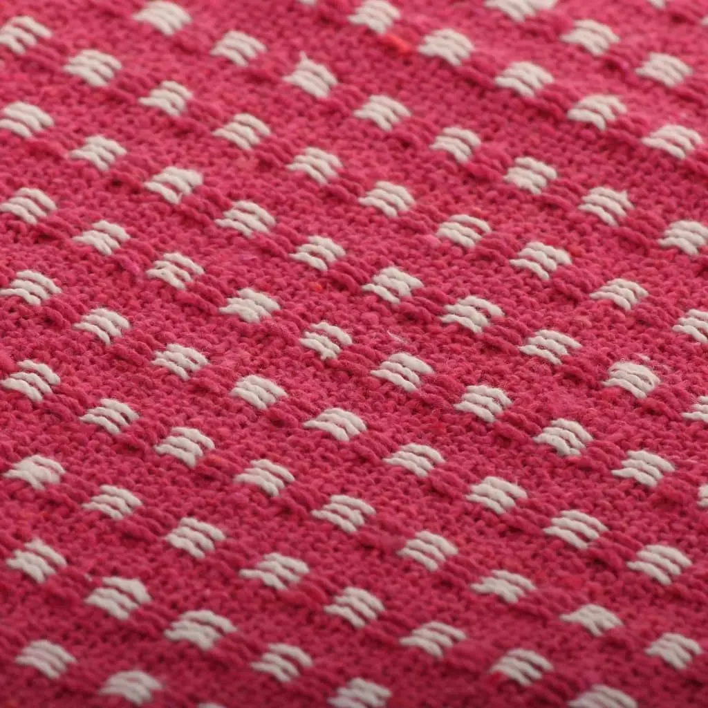 Throw Cotton Squares 125x150 cm Pink 245333