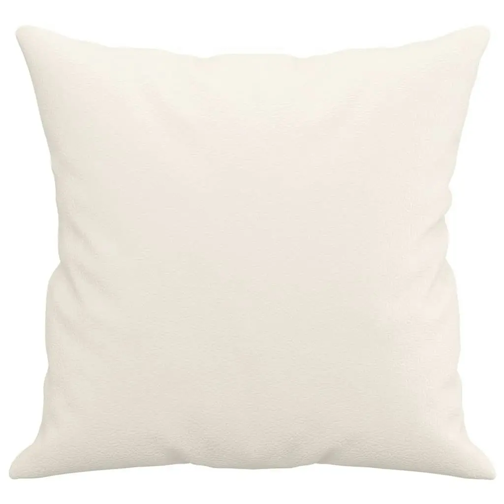 Throw Pillows 2 pcs Cream 40x40 cm Faux Leather 349480