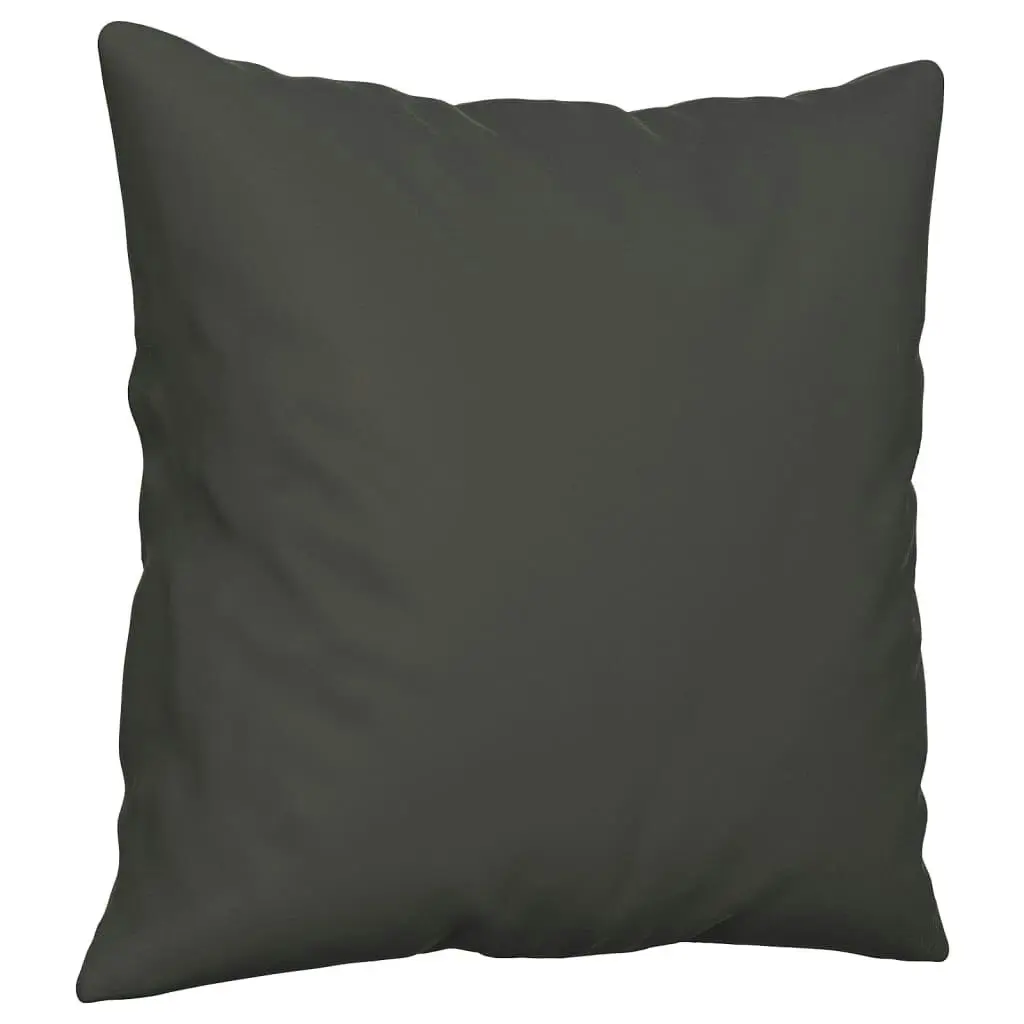 Throw Pillows 2 pcs Dark Grey 40x40 cm Microfibre Fabric 349497