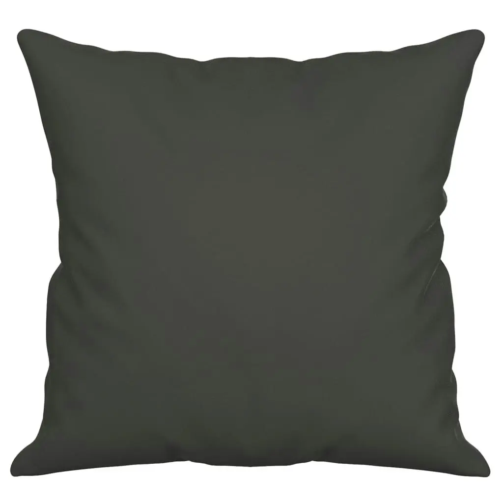 Throw Pillows 2 pcs Dark Grey 40x40 cm Microfibre Fabric 349497