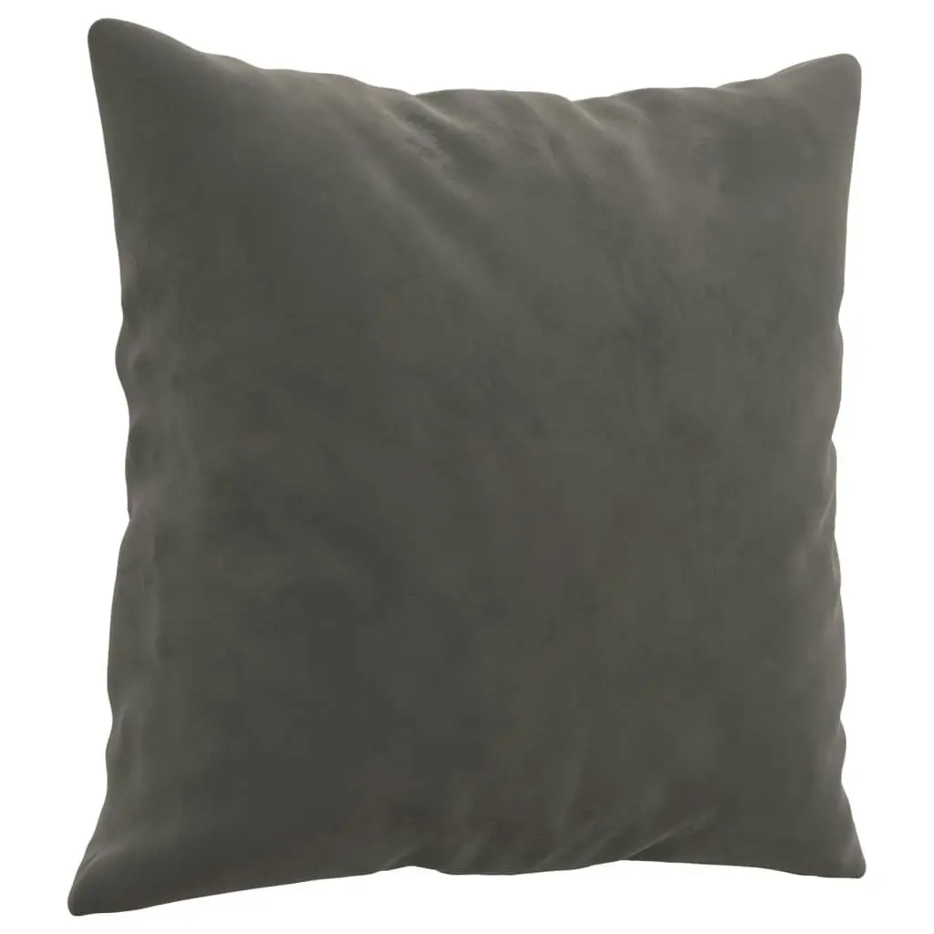 Throw Pillows 2 pcs Dark Grey 40x40 cm Velvet 349486