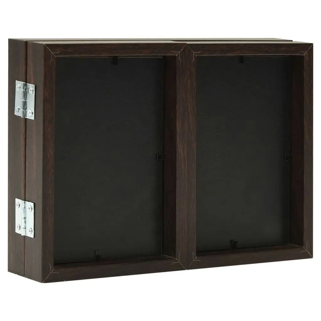 Trifold Photo Frame Collage Dark Brown 22x15 cm+2x(10x15 cm) 332750