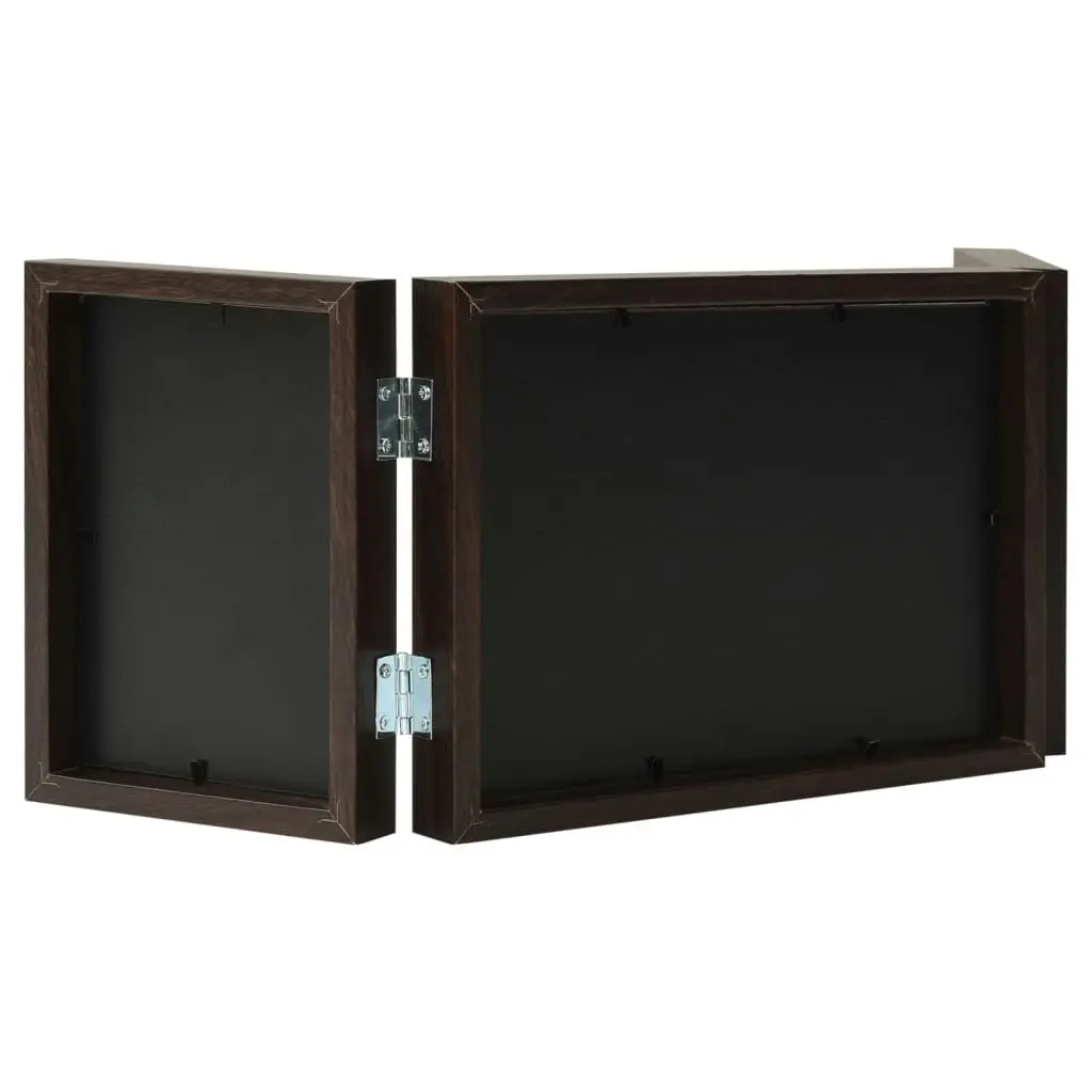 Trifold Photo Frame Collage Dark Brown 22x15 cm+2x(10x15 cm) 332750