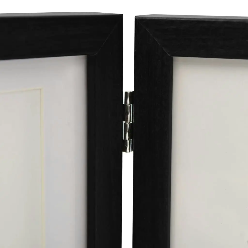 Trifold Photo Frame Collage Black 28x18 cm+2x(13x18 cm) 332755