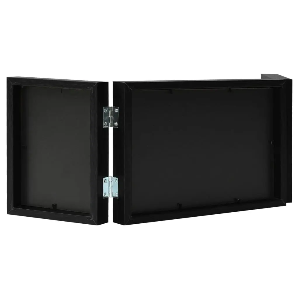 Trifold Photo Frame Collage Black 28x18 cm+2x(13x18 cm) 332755