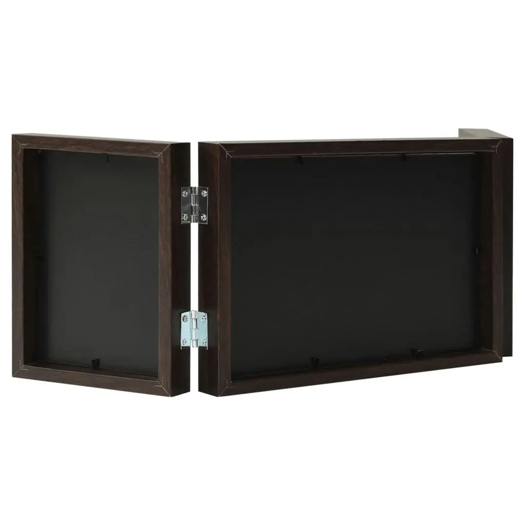 Trifold Photo Frame Collage Dark Brown 28x18 cm+2x(13x18 cm) 332751