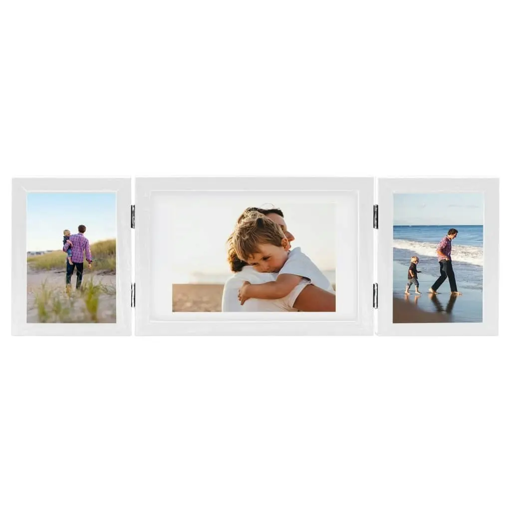 Trifold Photo Frame Collage White 28x18 cm+2x(13x18 cm) 332753