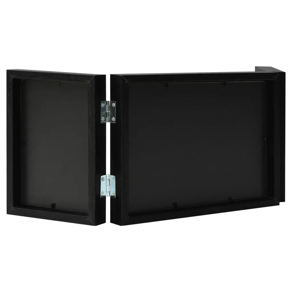 Trifold Photo Frame Collage Black 22x15 cm+2x(10x15 cm) 332754