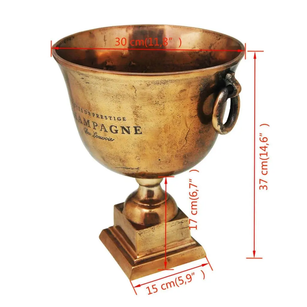 Trophy Cup Champagne Cooler Copper Brown 243498