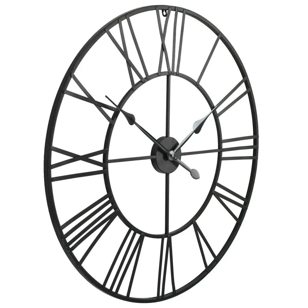 Vintage Wall Clock with Quartz Movement Metal 80 cm XXL 50644