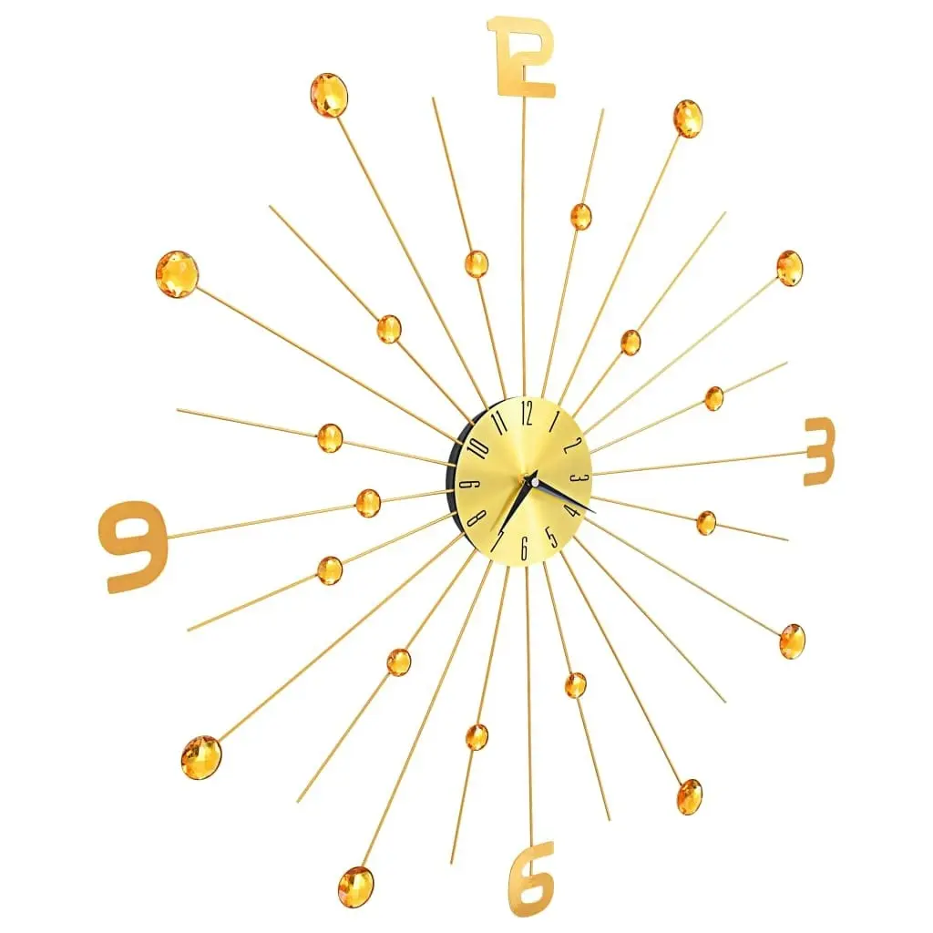 Wall Clock Metal 70 cm Golden 283857