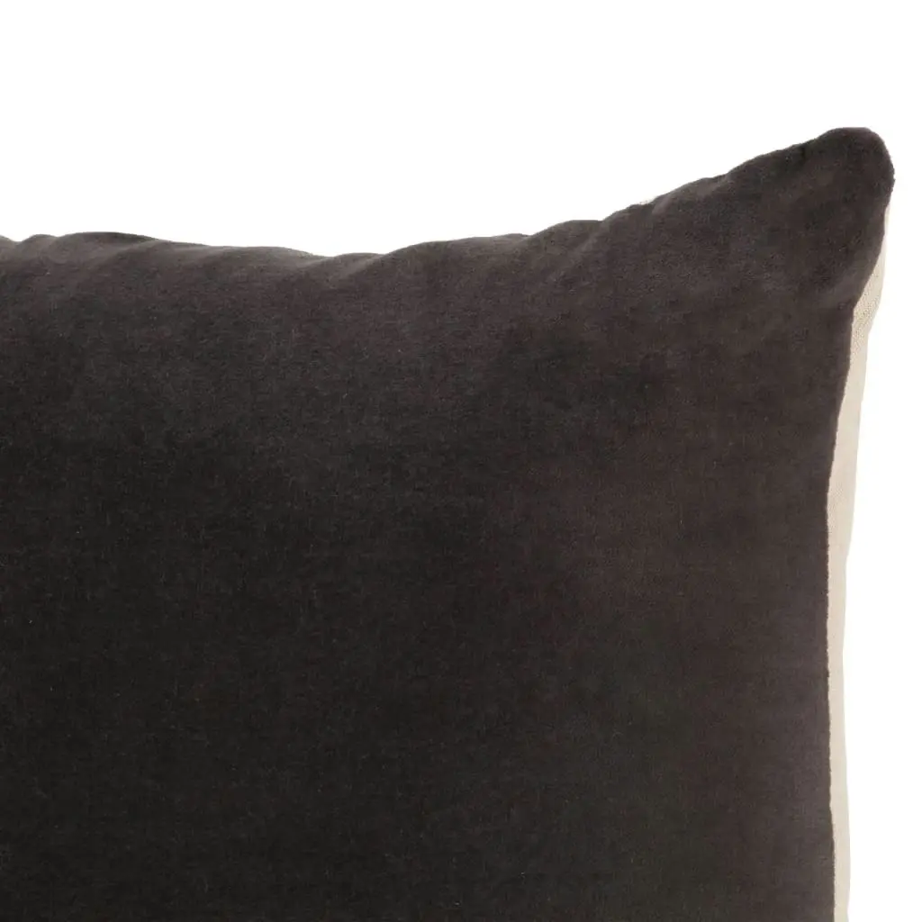 Cushions Cotton Velvet 2 pcs 45x45 cm Anthracite 284042