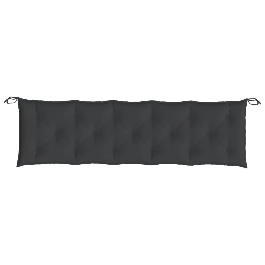 Garden Bench Cushions 2pcs Black 180x50x7cm Oxford Fabric 361723