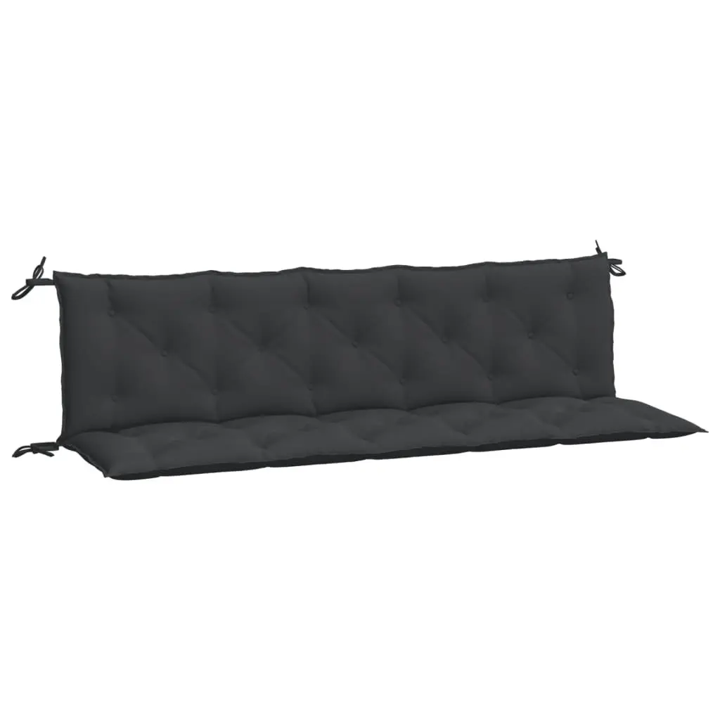 Garden Bench Cushions 2pcs Black 180x50x7cm Oxford Fabric 361723