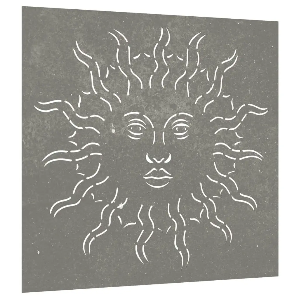 Garden Wall Decoration 55x55 cm Corten Steel Sun Design 824501