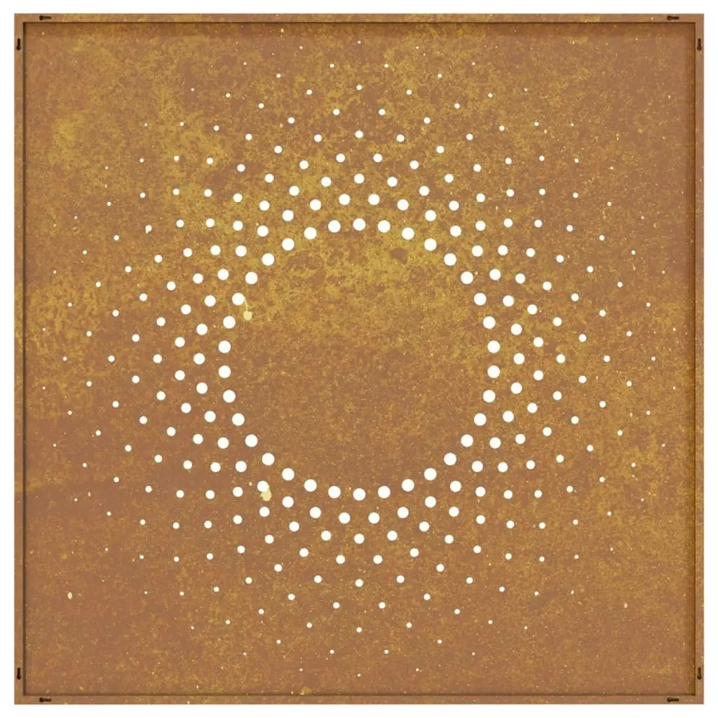 Garden Wall Decoration 55x55 cm Corten Steel Sun Design 824491