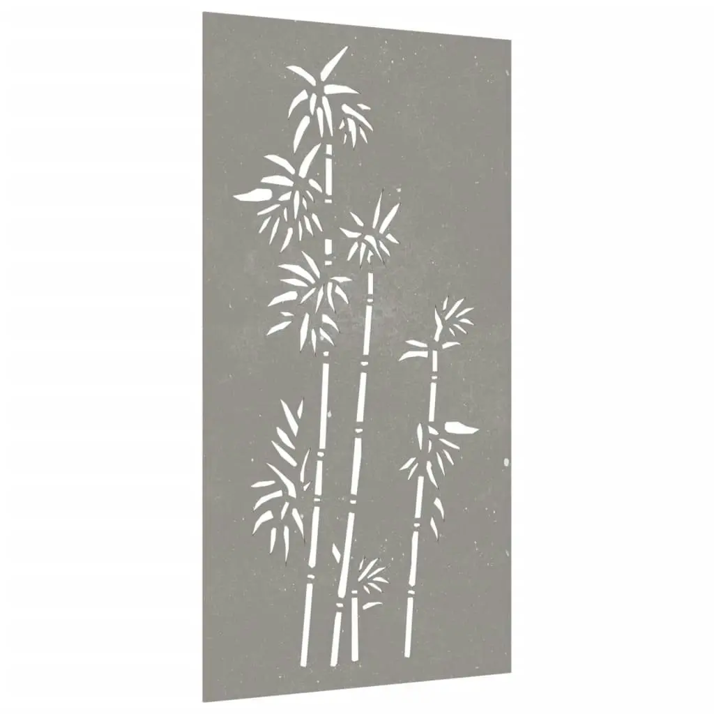 Garden Wall Decoration 105x55 cm Corten Steel Bamboo Design 824484