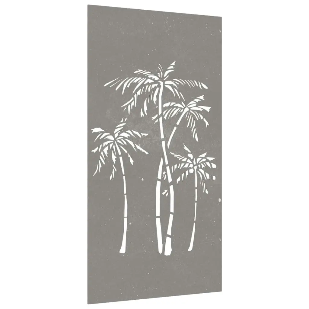 Garden Wall Decoration 105x55 cm Corten Steel Palm Tree Design 824485