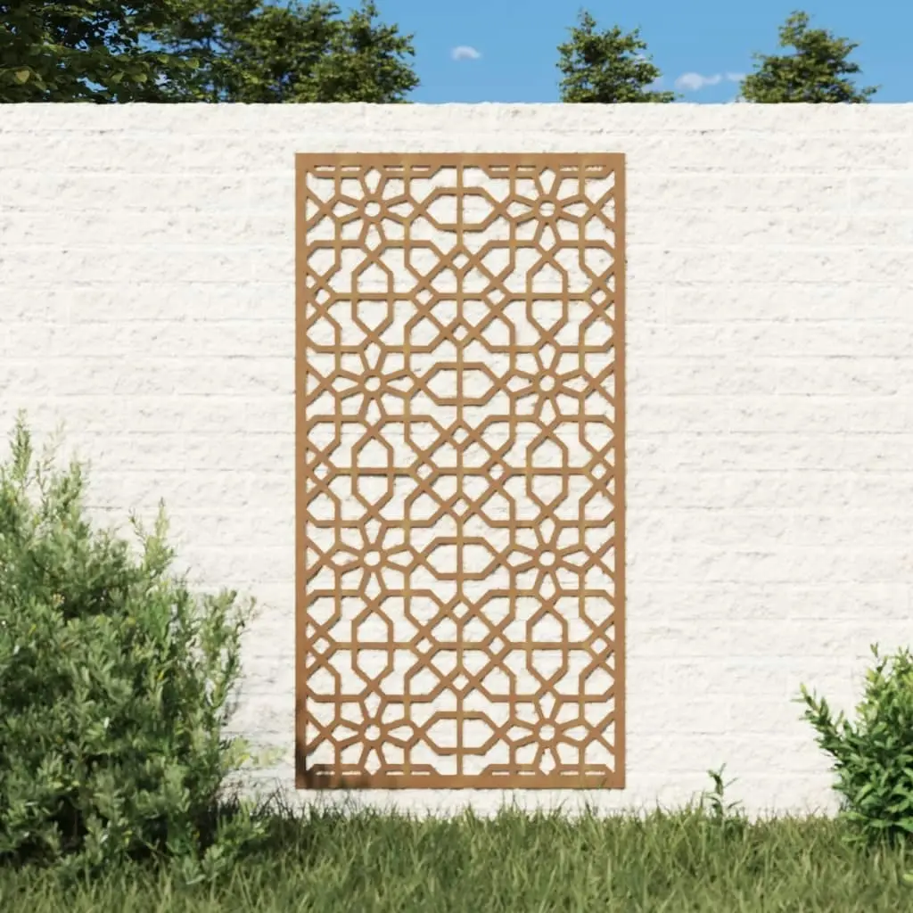 Garden Wall Decoration 105x55 cm Corten Steel Moorish Design 824477