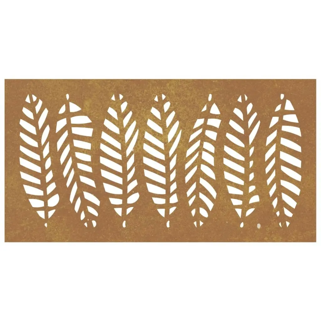 Garden Wall Decoration 105x55 cm Corten Steel Leaf Design 824500