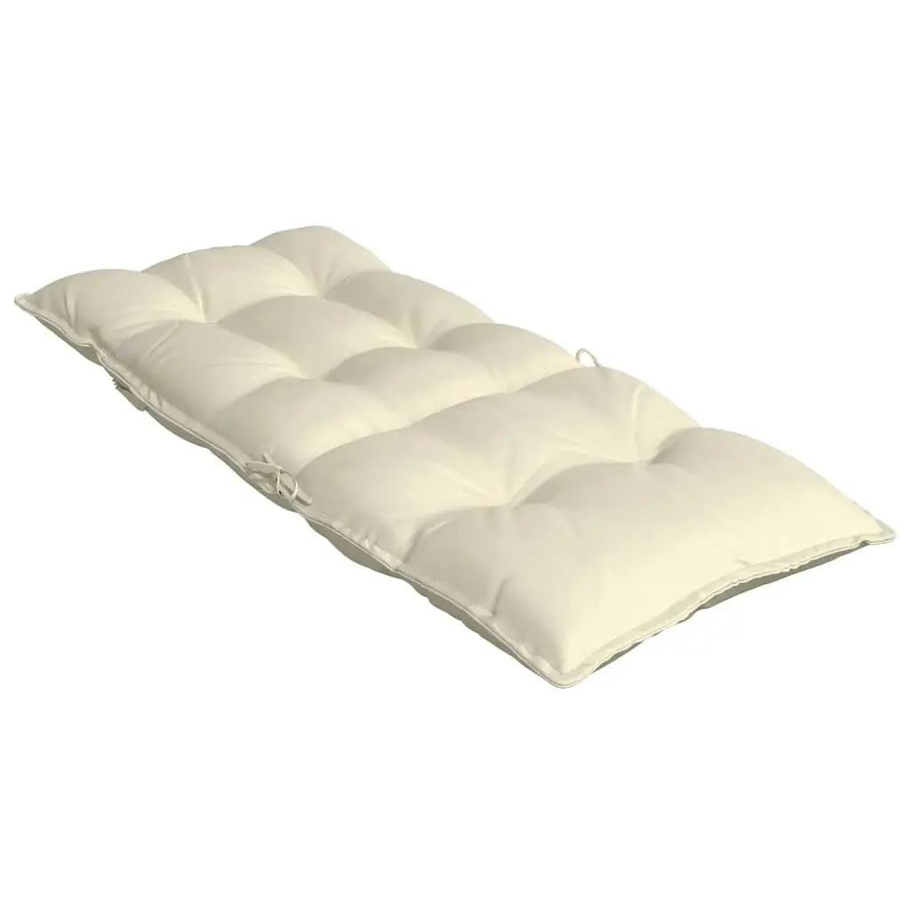 Highback Chair Cushions 6 pcs Cream Oxford Fabric 377610