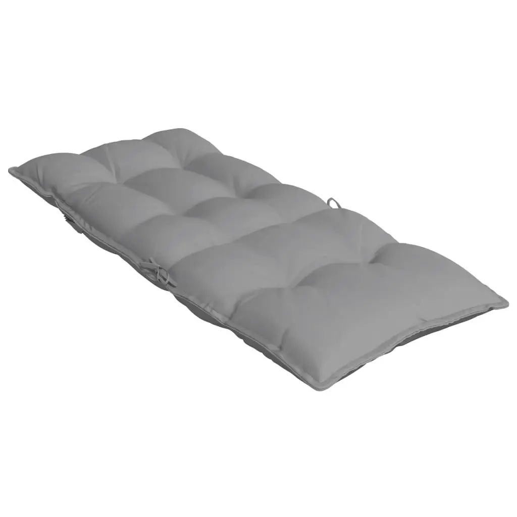 Highback Chair Cushions 2 pcs Grey Oxford Fabric 377605