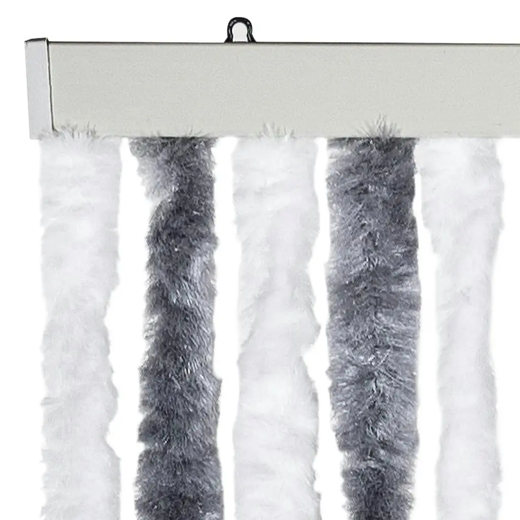 Insect Curtain Grey and White 100x220 cm Chenille 241225