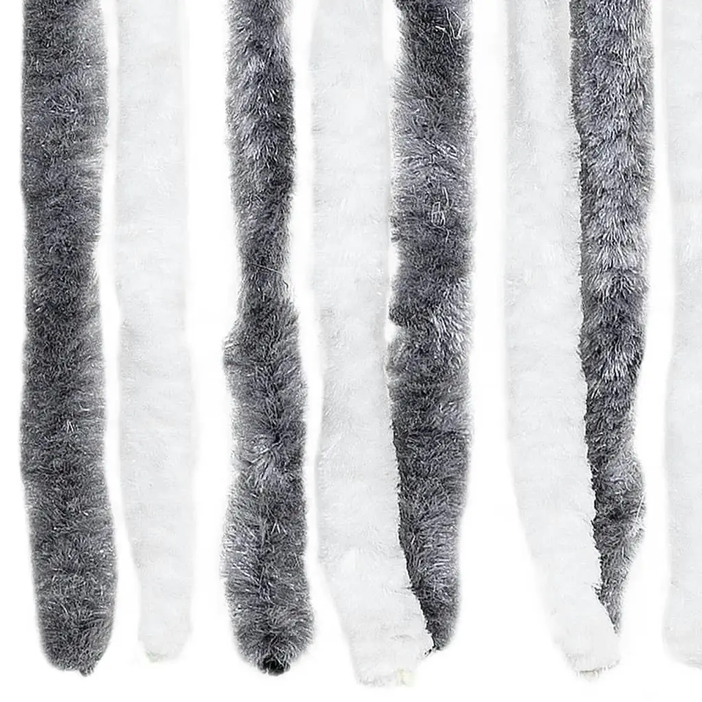 Insect Curtain Grey and White 100x220 cm Chenille 241225