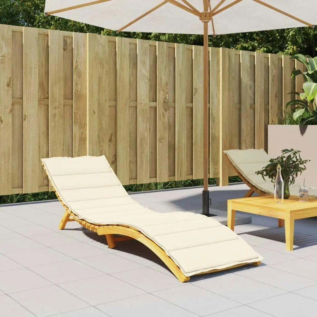 Sun Lounger Cushion Cream 200x70x3cm Oxford Fabric 314220