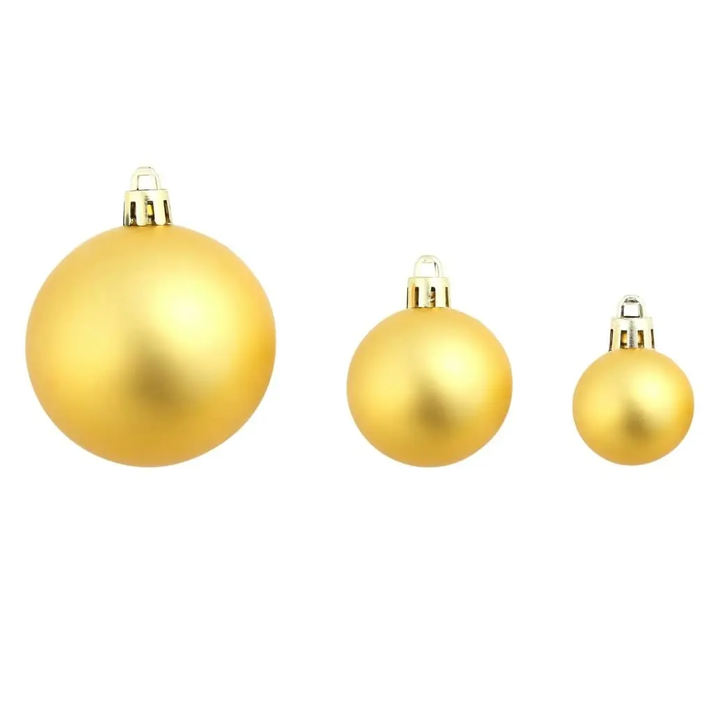 100 Piece Christmas Ball Set 3/4/6 cm Gold 245708