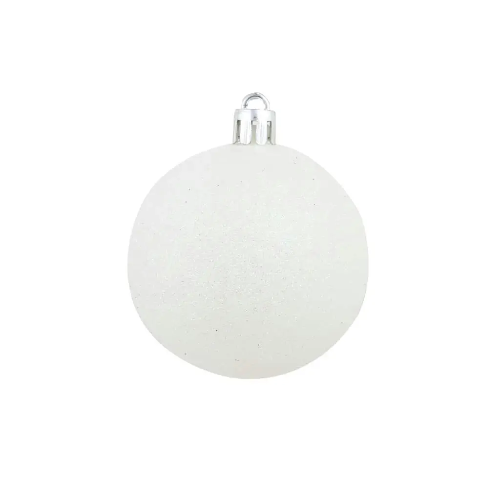 100 Piece Christmas Ball Set 3/4/6 cm White/Grey 245717