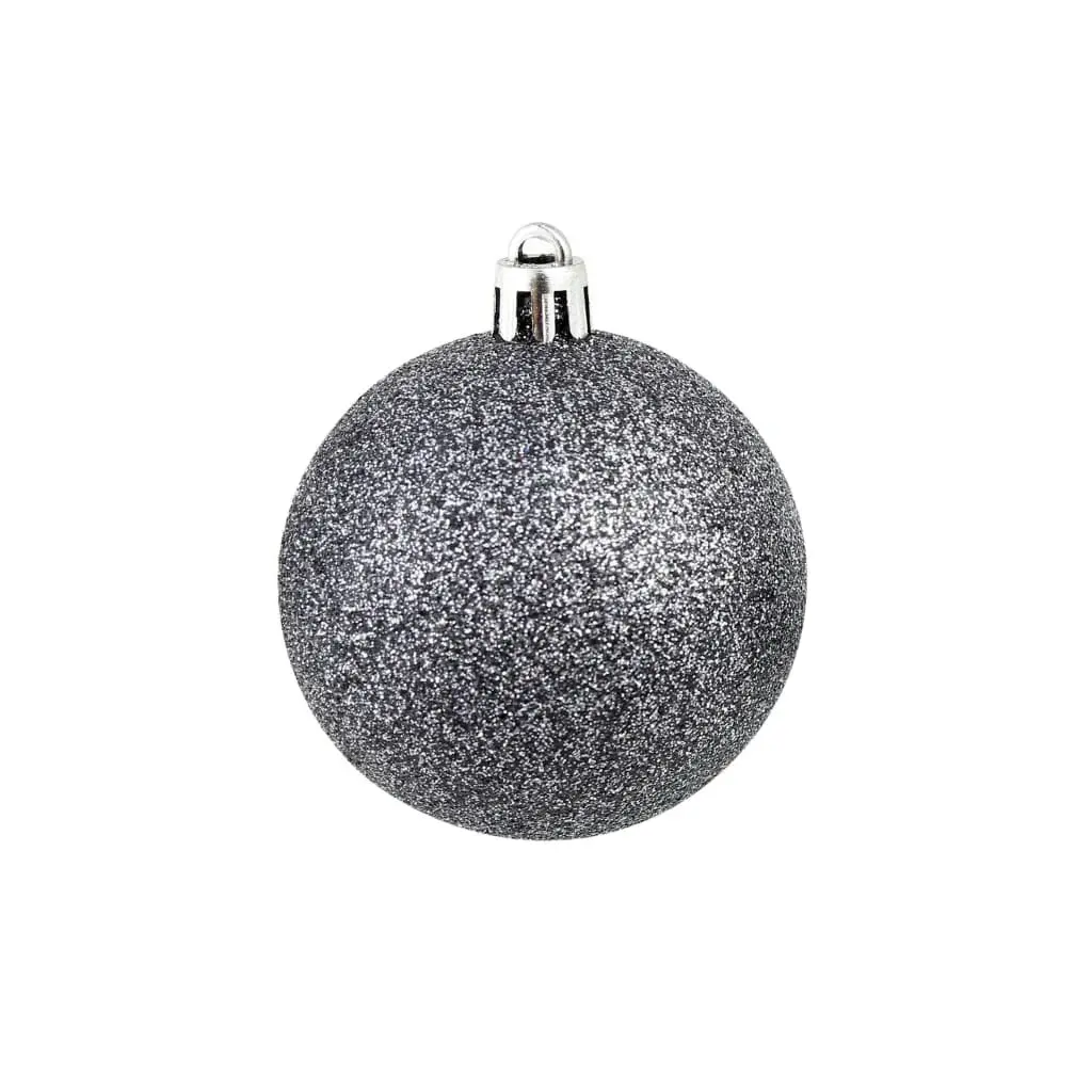 100 Piece Christmas Ball Set 3/4/6 cm White/Grey 245717