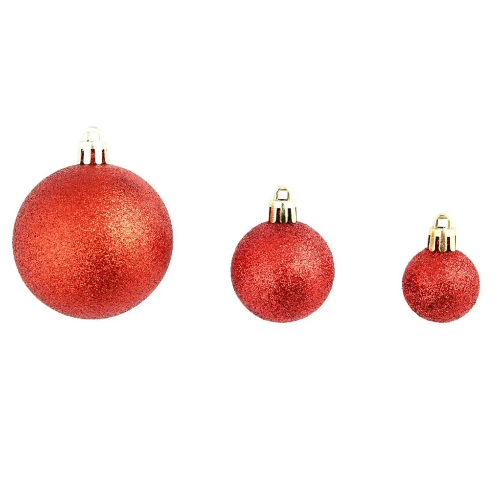 100 Piece Christmas Ball Set 3/4/6 cm Red 245710