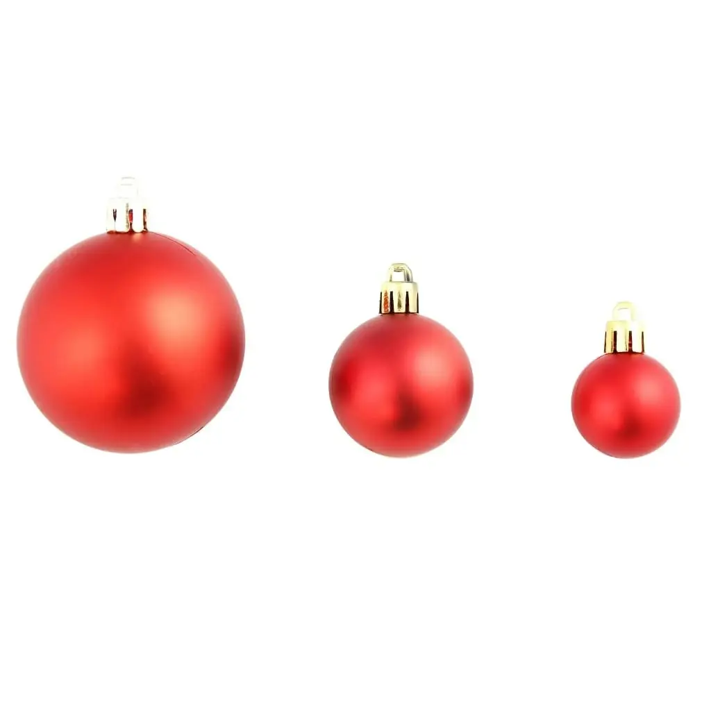 100 Piece Christmas Ball Set 3/4/6 cm Red 245710