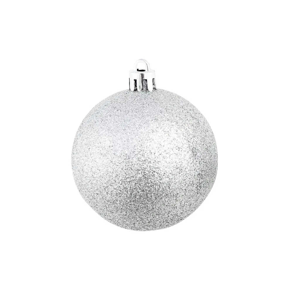 100 Piece Christmas Ball Set 3/4/6 cm Silver 245712